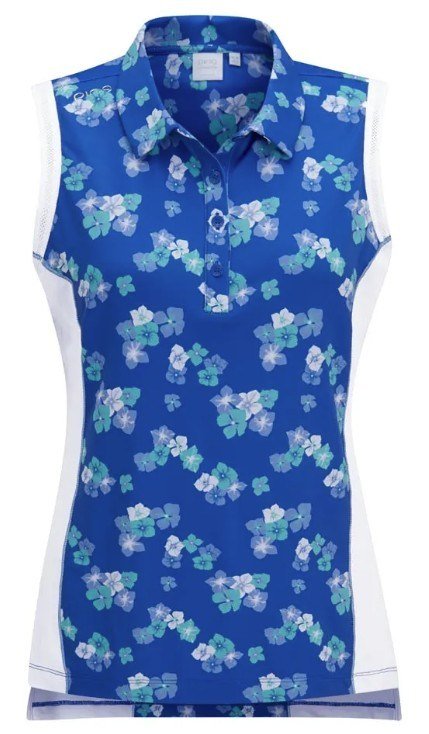 Ping Colleen dámské polo bez rukávů, vibrant bloom/bílé