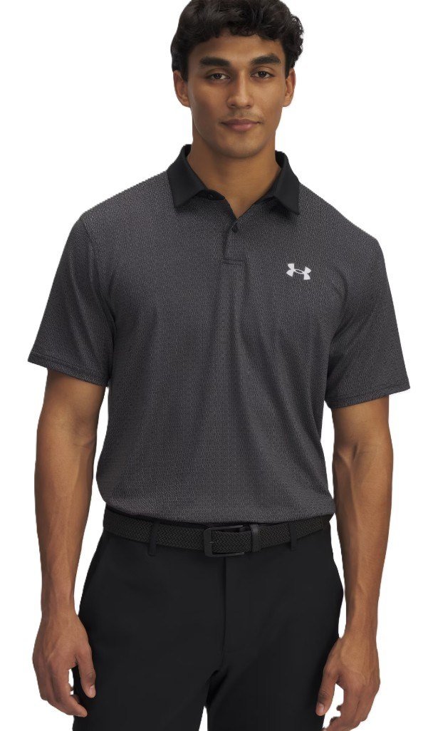 Under Armour T2G Printed pánské polo, černo/šedé