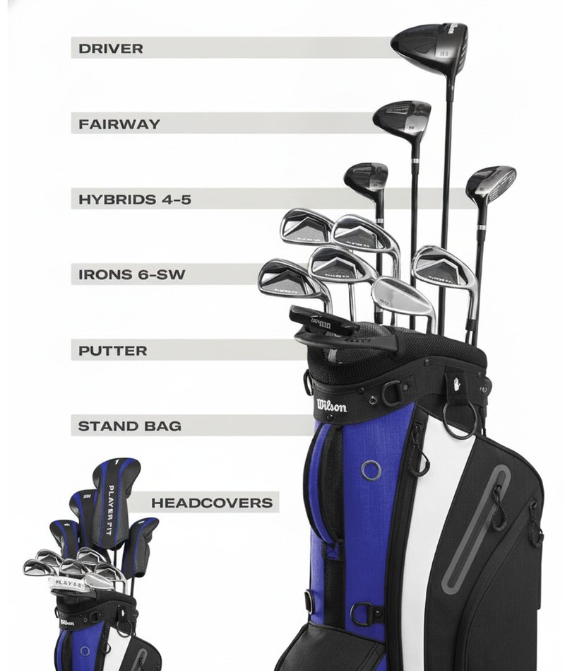 Wilson PlayerFit Premium pánský golfový set, ocel, levý