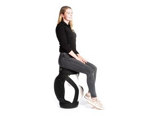 Jucad stool with cooler stolička s chladicím boxem na nápoje, černá