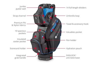 Motocaddy Pro-Series cart bag, černo/limetkový