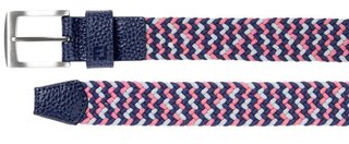 FootJoy Braided pánský opasek, dark denim/pink lemonade/skyway