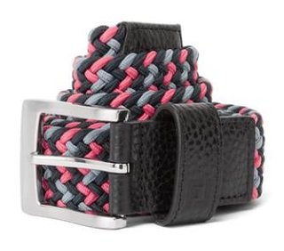 FootJoy Braided opasek, black/flint/hibiscus