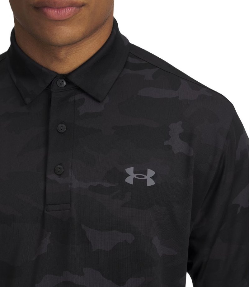 Under Armour Playoff 3.0 Printed pánské polo, černé