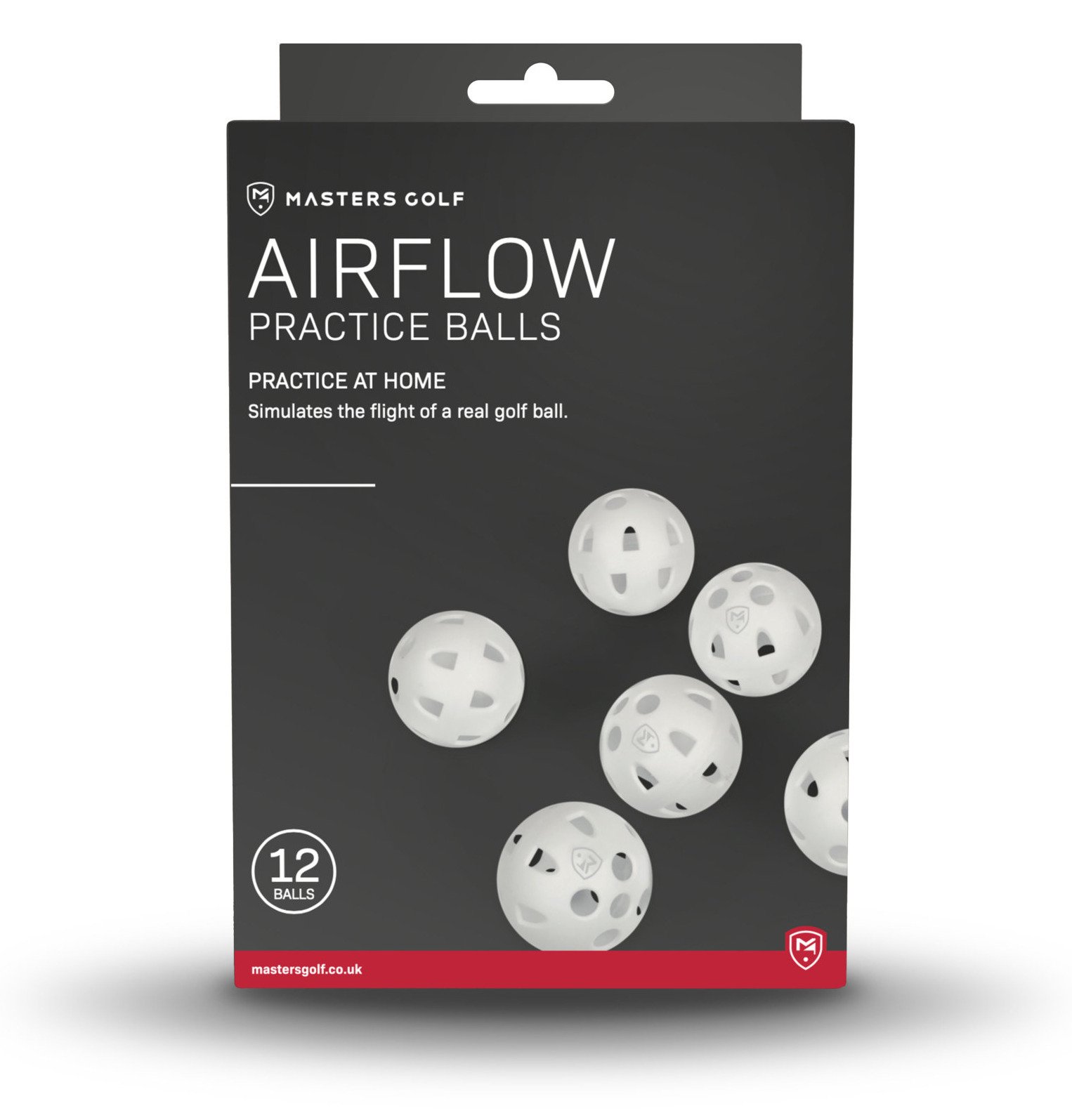Masters Golf Airflow XP tréninkové míčky, 12 míčků