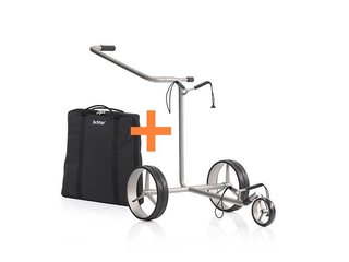 JuStar Silver 3-Wheeled golfový manuální vozík + ZDARMA taška