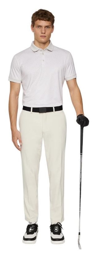 J.Lindeberg Tour Tech Print pánské polo, shadow bridge moonbeam