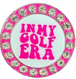 Magnetické golfové markovátko s krystaly - Golf Era růžový