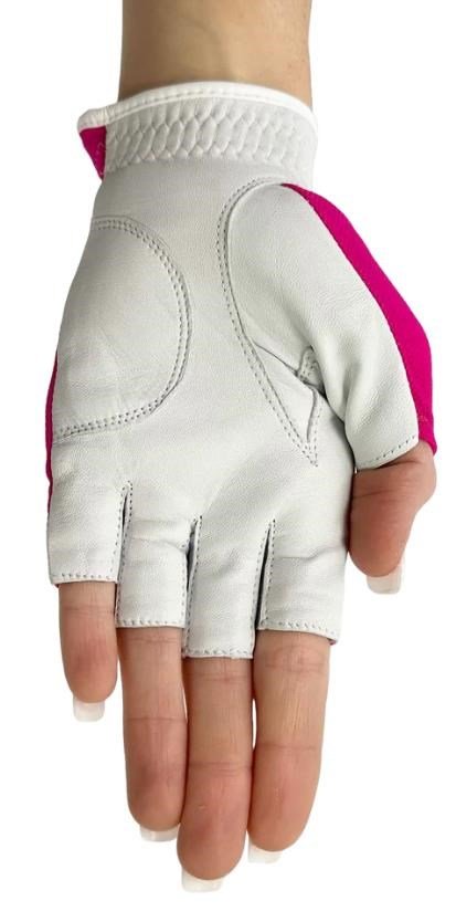 Best of Golf America Half Finger dámská golfová rukavice, růžová
