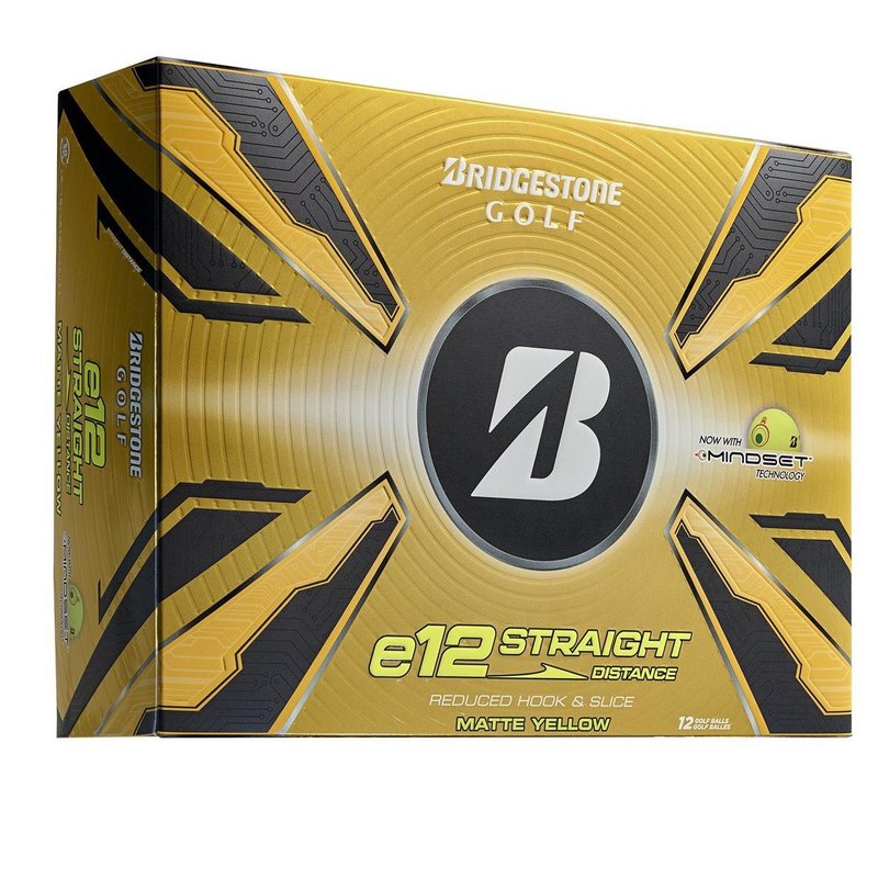Bridgestone e12 Straight MindSet golfové míčky, žluté
