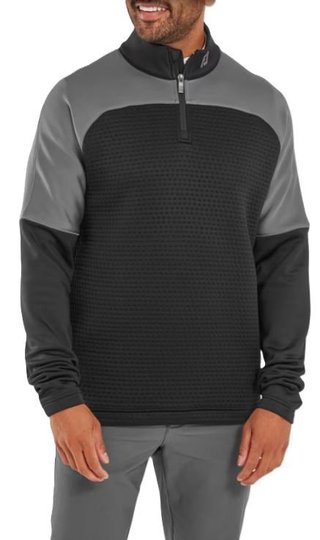 FootJoy ThermoSeries Jacquard Midlayer pánská mikina, černo/šedá
