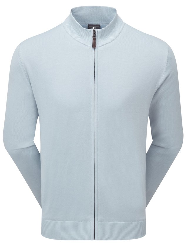 FootJoy Drirelease Full-Zip Lined pánský svetr, skyway