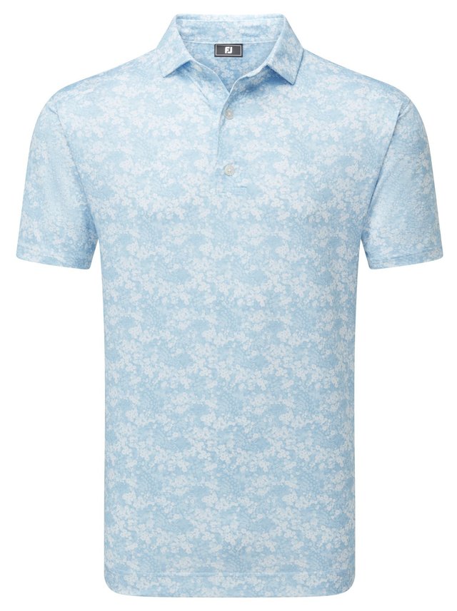 FootJoy GARDEN PRINT pánské polo, air blue