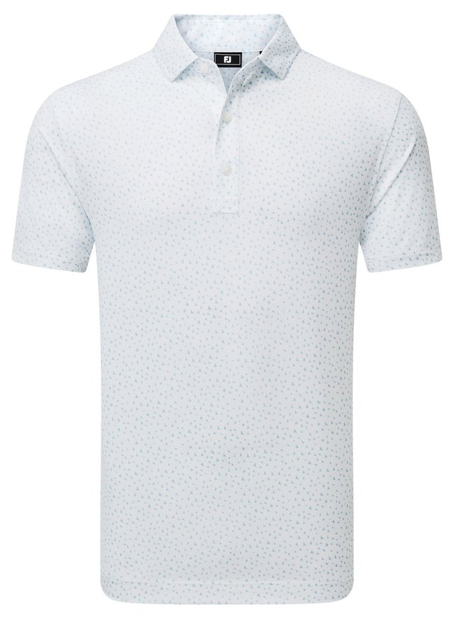 FootJoy BIRD PRINT pánské polo, bílé