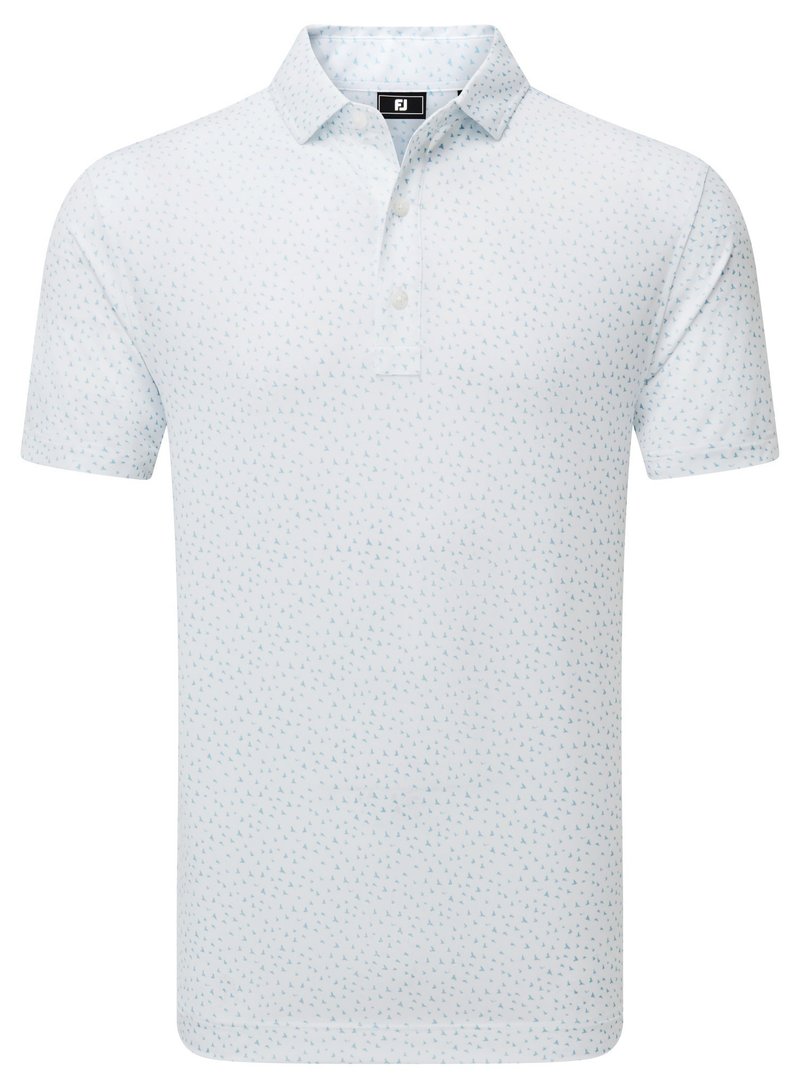FootJoy BIRD PRINT pánské polo, bílé