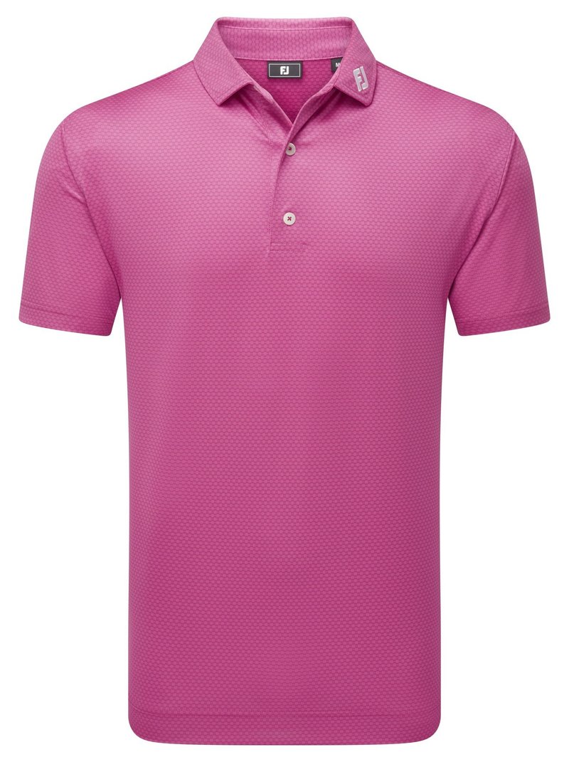 FootJoy ABACUS PRINT pánské polo, magenta