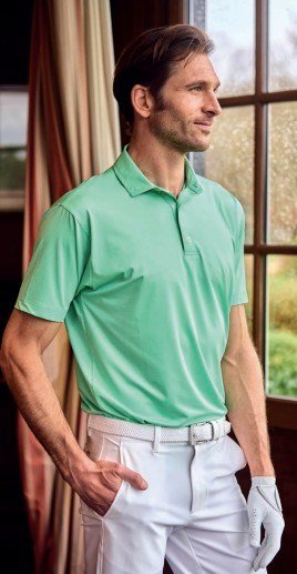 FootJoy ABACUS PRINT pánské polo, zelené