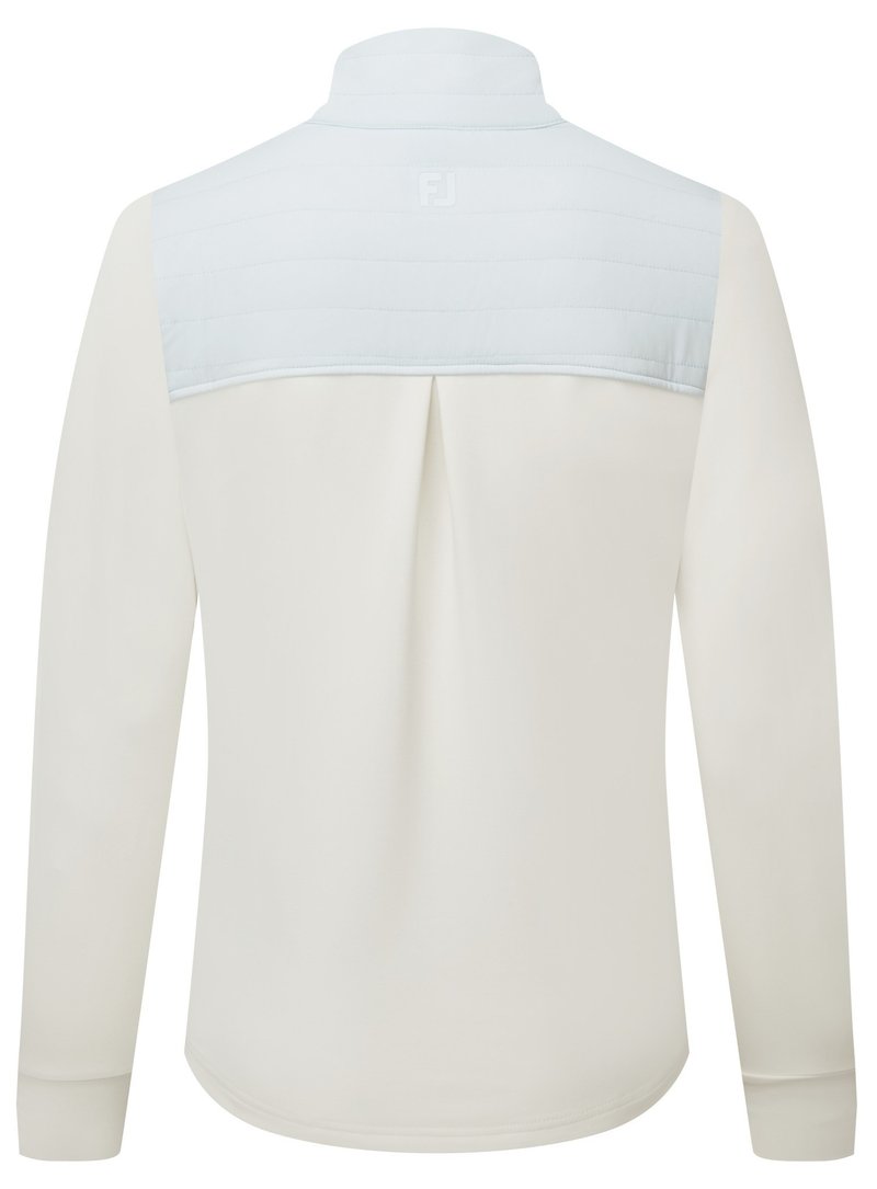 FootJoy ThermoSeries Hybrid Popover dámská mikina, off white/ice blue