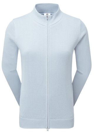 FootJoy Drirelease Full-Zip Lined dámský svetr, ice blue