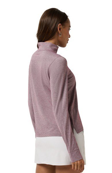 Travis Mathew Featherweightt Active zip long sleeve dámské polo, heather damson