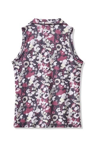 Travis Mathew Featherweight Printed Sleeveless polo bez rukávů, graystone floral multi