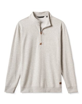 Travis Mathew Cloud 1/4 zip pánský svetr, šedý