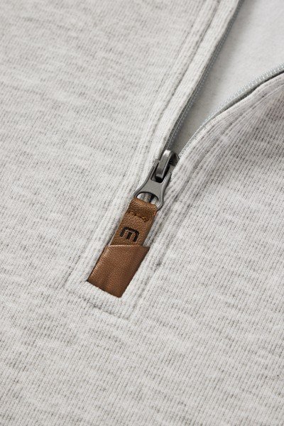 Travis Mathew Cloud 1/4 zip pánský svetr, šedý