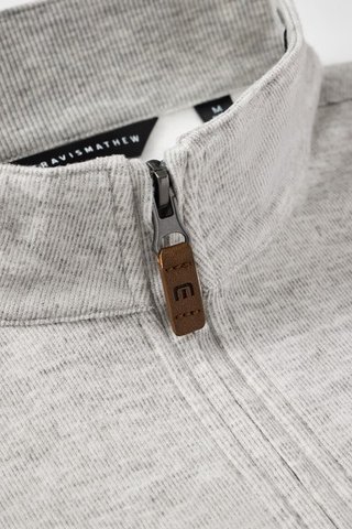 Travis Mathew Cloud 1/4 zip pánský svetr, šedý