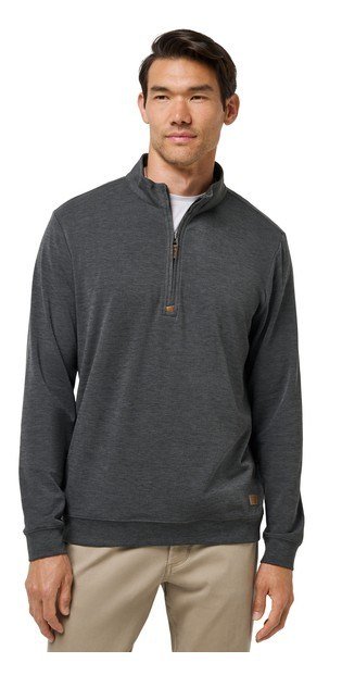 Travis Mathew Cloud 1/4 zip pánský svetr, černý
