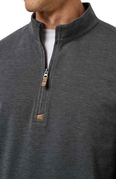 Travis Mathew Cloud 1/4 zip pánský svetr, černý