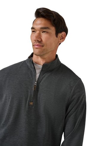 Travis Mathew Cloud 1/4 zip pánský svetr, černý