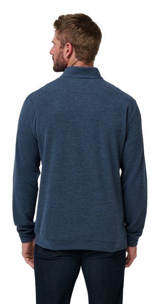 Travis Mathew Cloud 1/4 zip pánský svetr, tmavě modrý