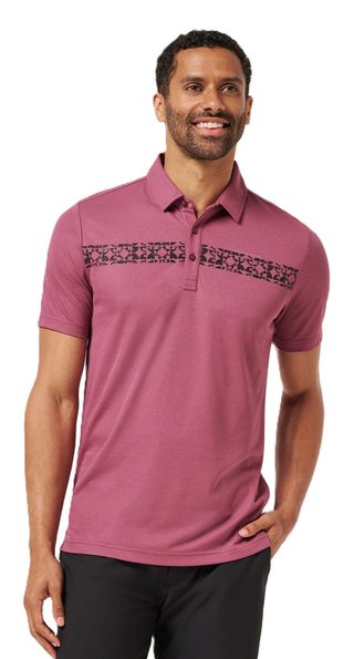Travis Mathew Bungee Jump pánské polo, damson