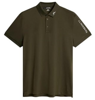 J.Lindeberg Tour Tech pánské polo, forest green