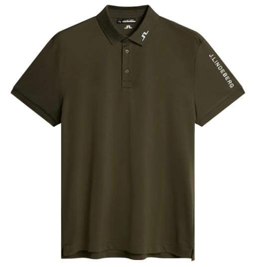 J.Lindeberg Tour Tech pánské polo, forest green