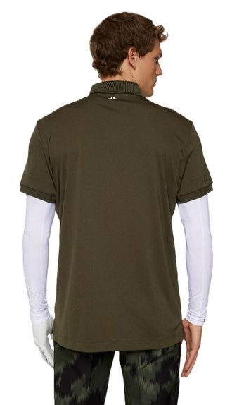 J.Lindeberg Tour Tech pánské polo, forest green