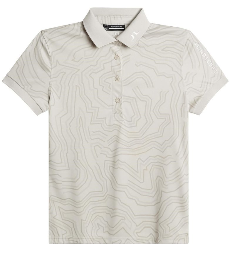 J.Lindeberg Tour Tech Print dámské polo, moonbeam
