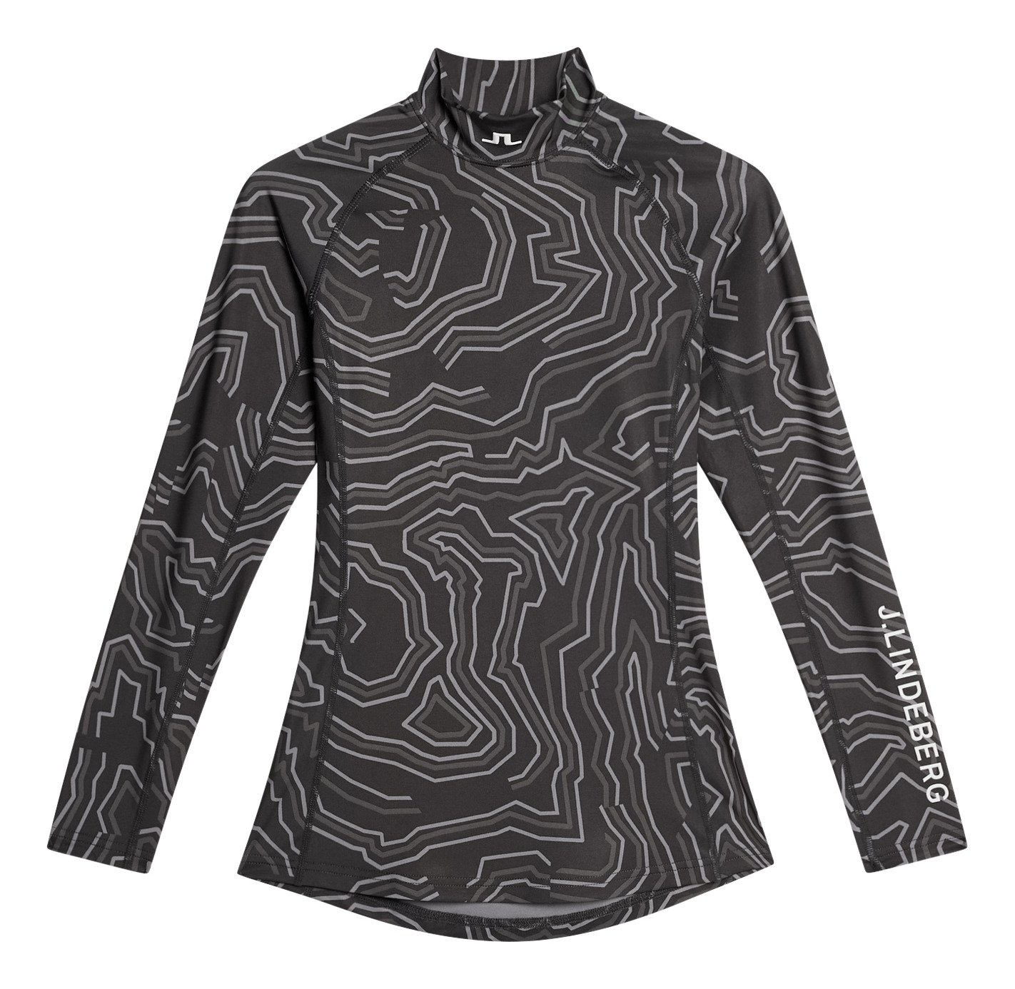 J.Lindeberg Ella Print Compression dámské tričko, asphalt