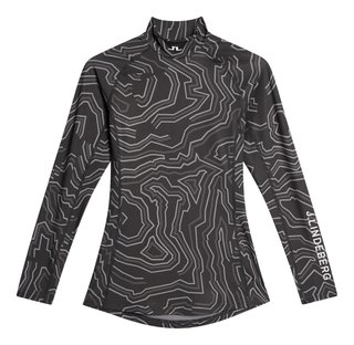 J.Lindeberg Ella Print Compression dámské tričko, asphalt