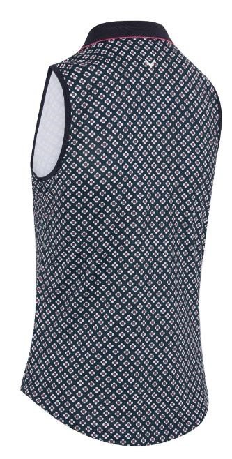 Callaway Mini Geo Floral Sleeveless dámské polo, tmavě modré