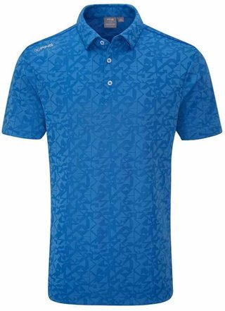 PING Geo Camo pánské polo, tidal blue