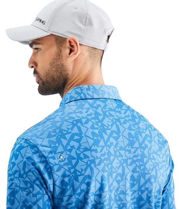 PING Geo Camo pánské polo, tidal blue