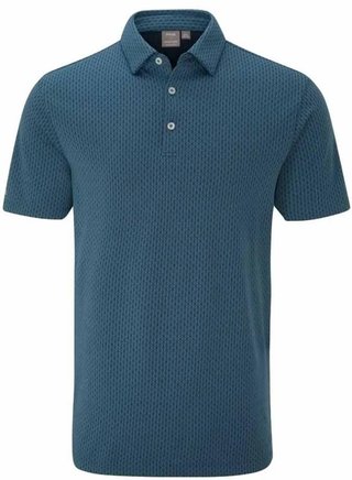 PING Geo Camo pánské polo, blue fusion multi