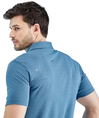PING Geo Camo pánské polo, blue fusion multi