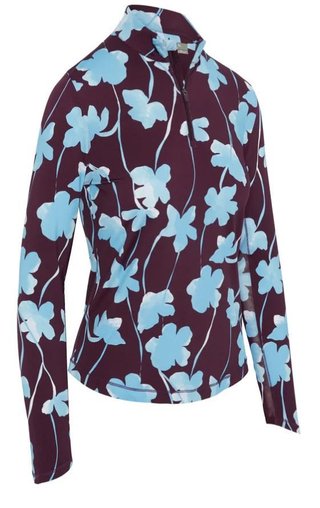 Callaway Stemmed Floral Sun Protection dámský top, potent purple