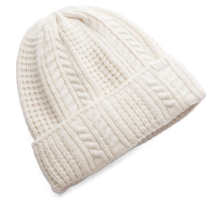 Under Armour Halftime Cable Knit dámská zimní čepice, stone/khaki base