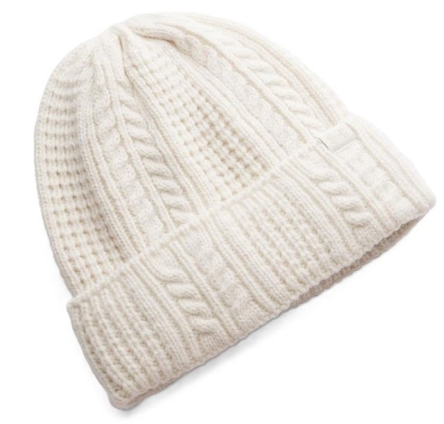 Under Armour Halftime Cable Knit dámská zimní čepice, stone/khaki base