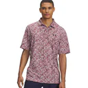 Under Armour Playoff 3.0 Printed pánské polo, tourmaline pink/dark maroon/midnight navy