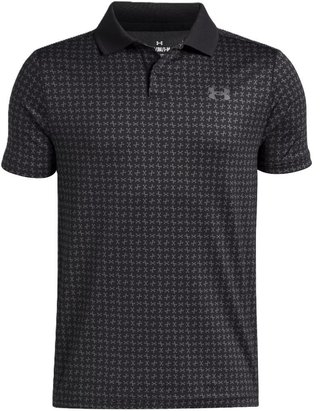 Under Armour Matchplay Printed dětské polo, black/castlerock