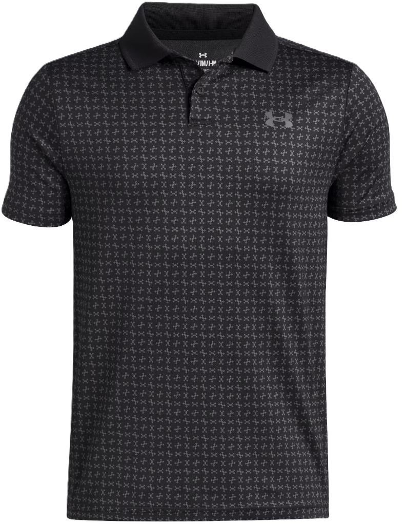 Under Armour Matchplay Printed dětské polo, black/castlerock